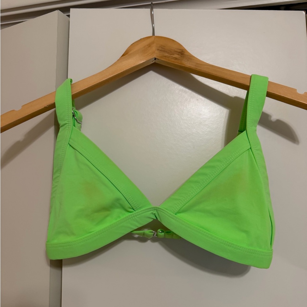Neon Green Triangle Bikini Top - Women Swim Bikini